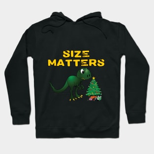 Size matters T-rex Christmas Hoodie